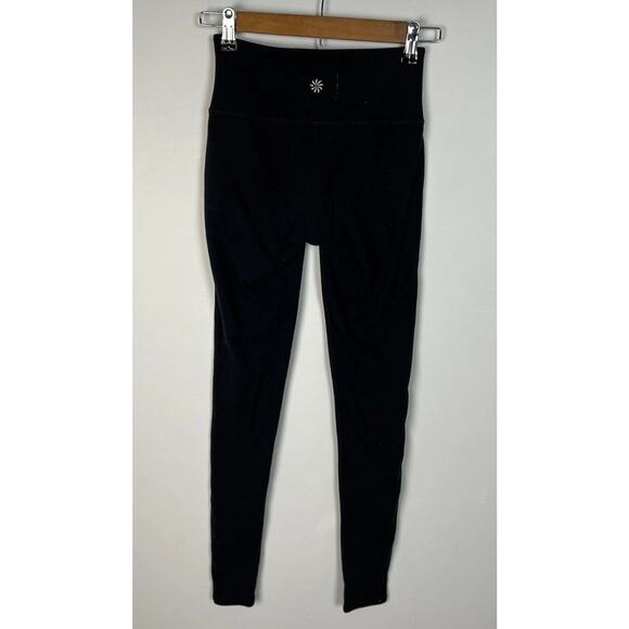 Athleta Black High Rise Chaturanga Tight Size XXS Stretchy Athleisure Comfy Wm’s - Picture 2 of 6